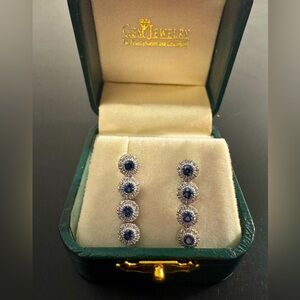 Tanzanite and diamond earrings.